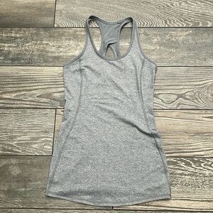 11. Lulu Tank, Grey, Mesh Racerback
